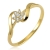 złoty pierścionek z cyrkoniami  / pr.585